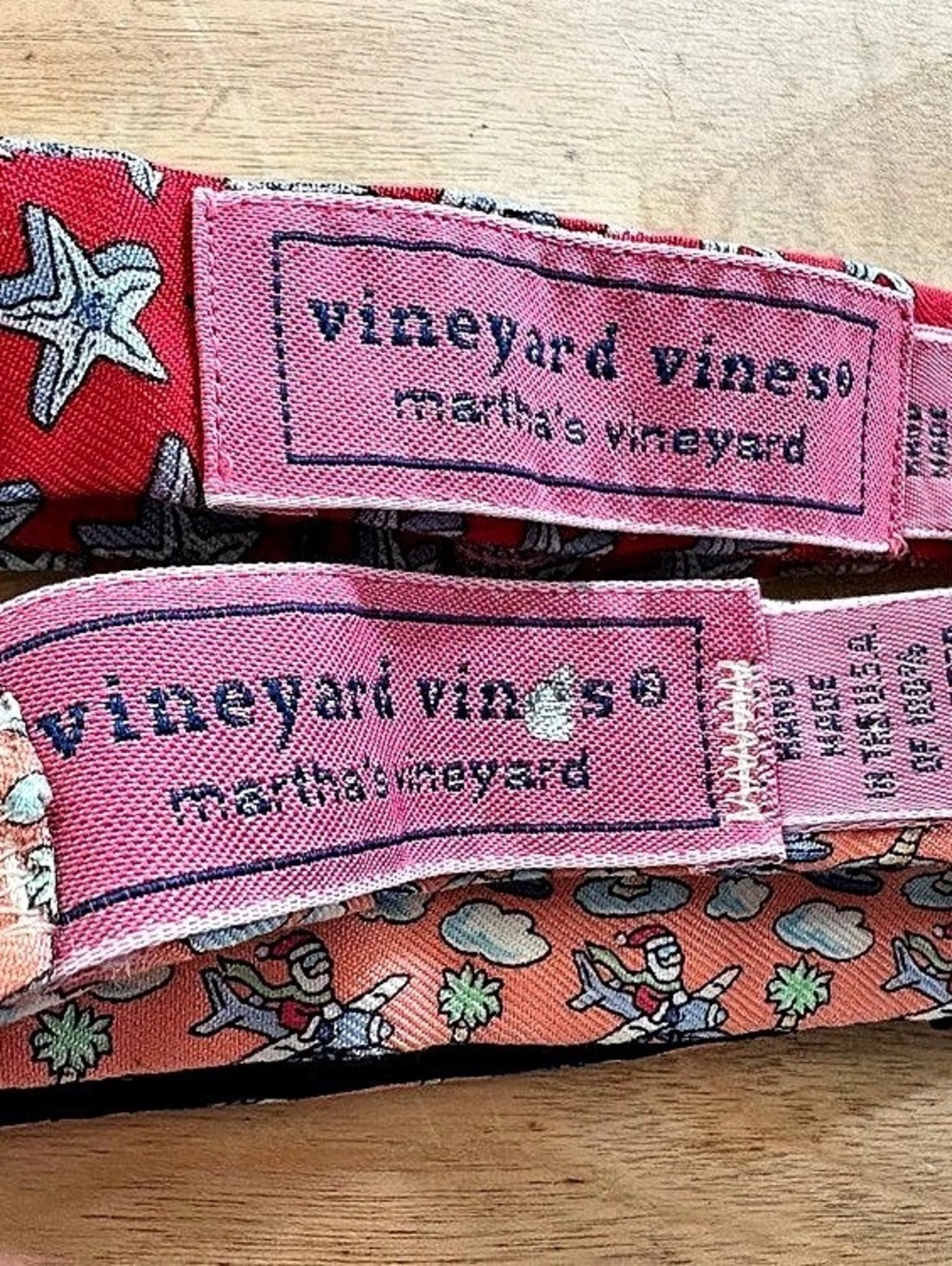 Vineyard Vines -two printed mens bow ties